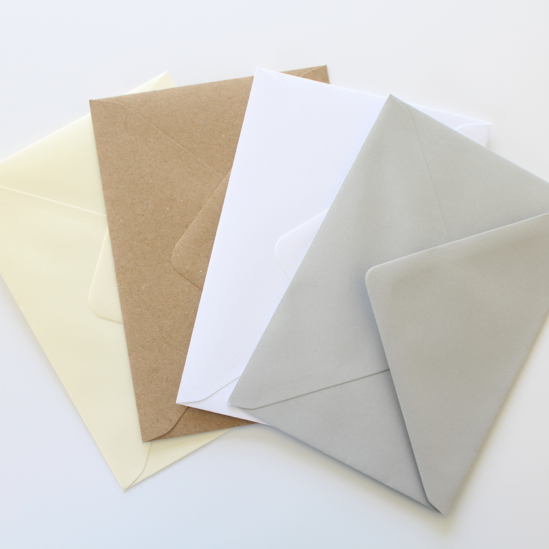 neutral colour envelopes for rustic wedding collection