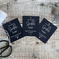 Black and White Sparkler Favour Tags