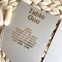 foil table plan cards